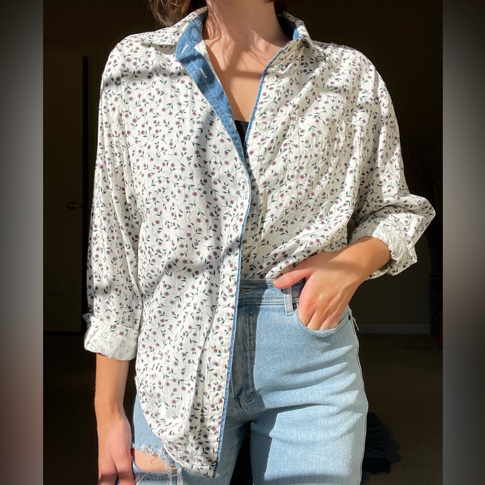 Vintage flower button up